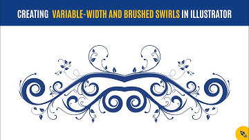 29-Creating variable width and brushed swirls in illustrator