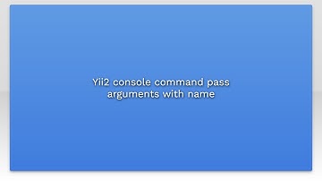 Yii2 console command pass arguments with name