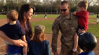 Soldier Surprises Children At League Game - Emotional Surprise 2016