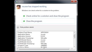 HOW TO FIX ROS.EXE STOP WORKING TAGALOG