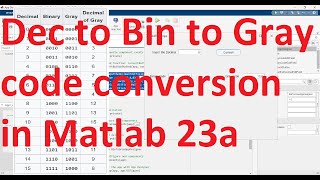 How to convert Decimal to Binary to Gray code using your own function in Matlab App Designer R2023a?