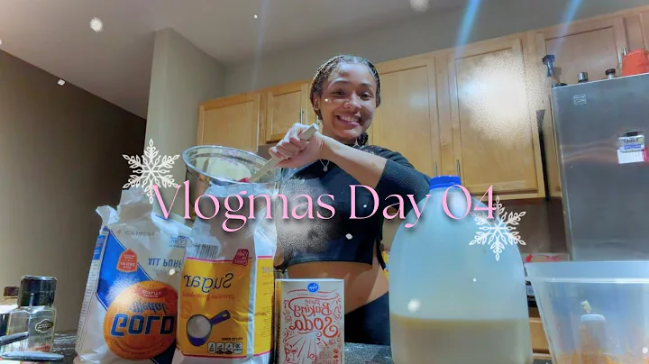 VLOGMAS day 04 | BAKE with me: red velvet cinnamon rolls, gingerbread cookies + popping cranberries 
