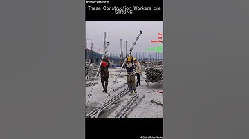 💪These Construction Workers Are STRONG!🏗️ Built Different! #shorts #jobsitebeasts