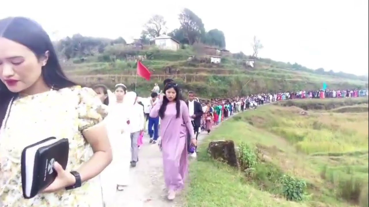 Da ki hajar ngut ki paid riewngeit iaid Proseshon Maria ha Parish Wahlang (19-10-2025)