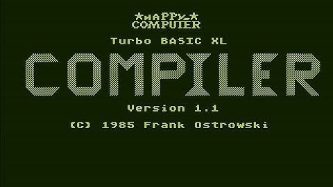 TURBO BASIC XL COMPILER