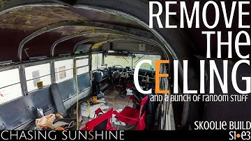 Removing the bus ceiling panels, Driver