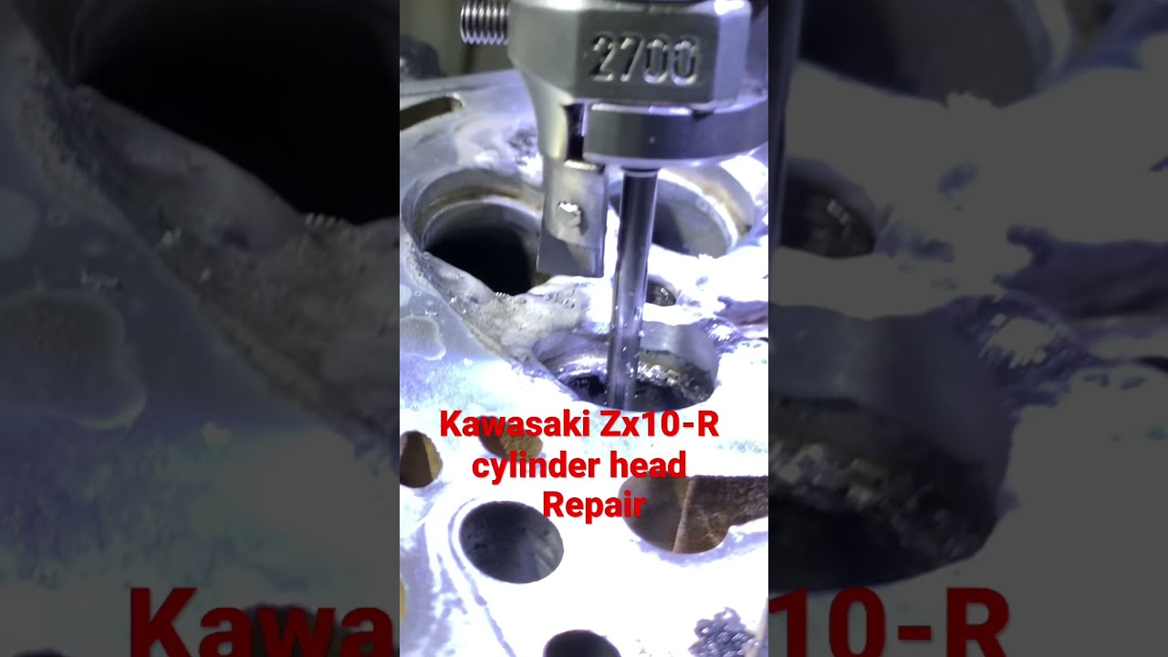 Kawasaki ZX10R cylinder head valve seat repair YouTube