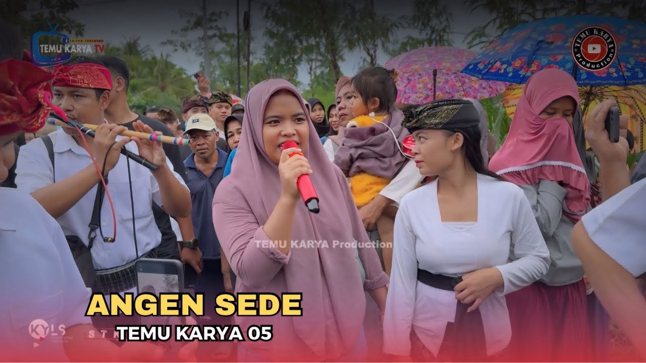 Suara merdu biduan rudat Temu karya membawakan lagu Angen sede di Cilokak Temu karya 05