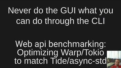 Web api benchmarking: Optimizing Warp/Tokio to match Tide/async-std
