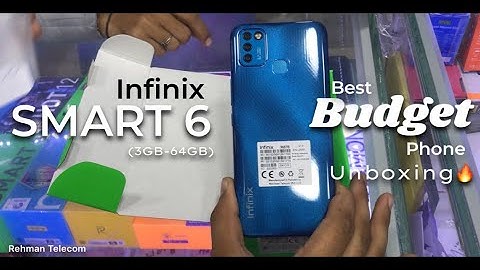 Unboxing Smart 6 Infinix | Quetzal Cyan | 3GB-64GB lattest model | Rehman Telecom