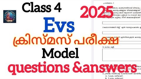 Class 4 second term Exam EVS model questions and answers 2025/EVS Chritmas Exam question paper 2025