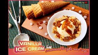 HOW TO MAKE HOMEMADE VANILLA ICE CREAM (in Sweetened Langka and Sago) #Vlog11