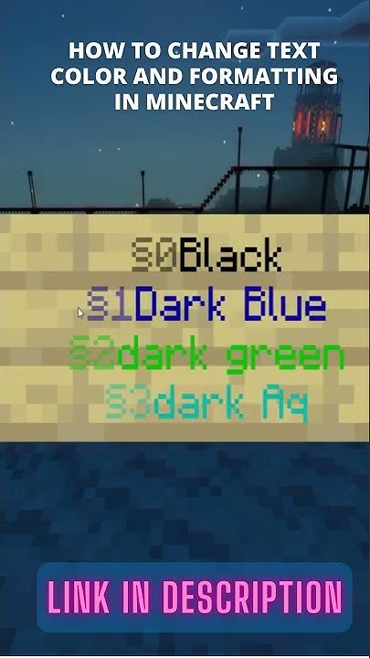 #shorts How to Change Text Color and Formatting in Minecraft - YouTube