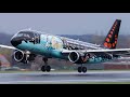  18 mins of landings at bru  morning rush hour plane spotting brussels airport ebbr