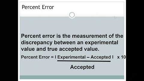 Density and Percent Error Notes