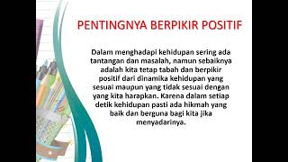 Materi BK Kelas 9 Semester 2, Berpikir dan Bersikap Positif