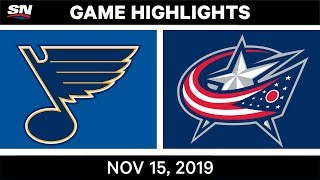 NHL Highlights | Blues vs. Blue Jackets – Nov. 15, 2019
