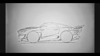 HOW TO DRAW A CONCEPT MUSCLE CAR [TANI R]