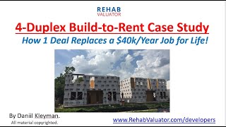 Build to Rent Duplex Case Study: Replacing a $40K/year Job with One Real Estate Deal!
