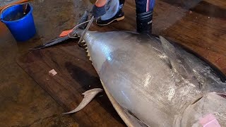 Surgical Precision in Cutting the Colossal 458kg Bluefin Tuna