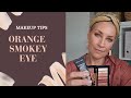 Smokey eye  orange tones