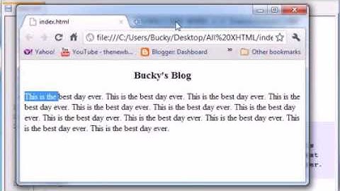 XHTML and CSS Tutorial   19   text align and Changing Background Color