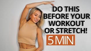 5 MIN WARM UP ACTIVE STRETCH | Do This Before Your Workout or Stretching Routine! | No Equipment