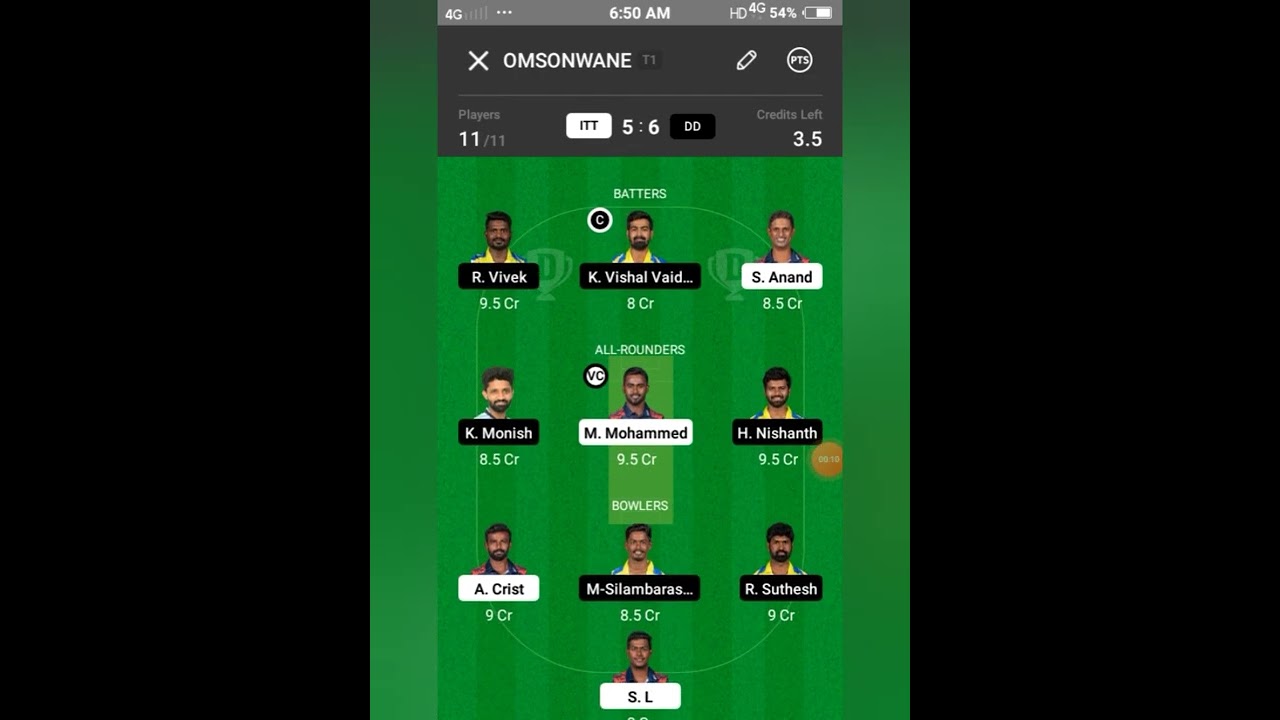 ITT vs DD Dream11 Team 04-07-2022 Match At 7pm | ITT vs DD Dream11 Today | ITT vs DD Shriram TNPL