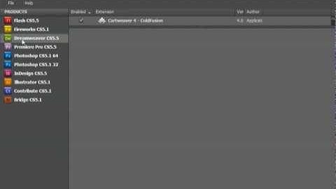 Installing Cartweaver 4 into Adobe Dreamweaver