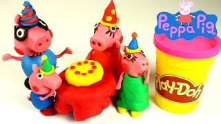 Nuovo Peppa del Maiale di animazione e  Grande Play Doh Sorpresa Uovo 2016