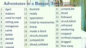 Adventures in a Banyan Tree; SSLC ENGLISH; LESSON 1