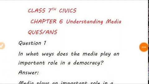 Class 7th Understanding Media chapter 6 civics QUES/ANS full explanation हिंदी में