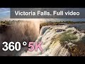 360 video, Victoria Falls, The Pearl of Africa. 5K aerial video in English