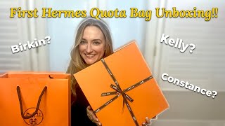 First Hermes Quota Bag Unboxing! Birkin, Kelly or Constance? Purchase History and Hermes Accessories