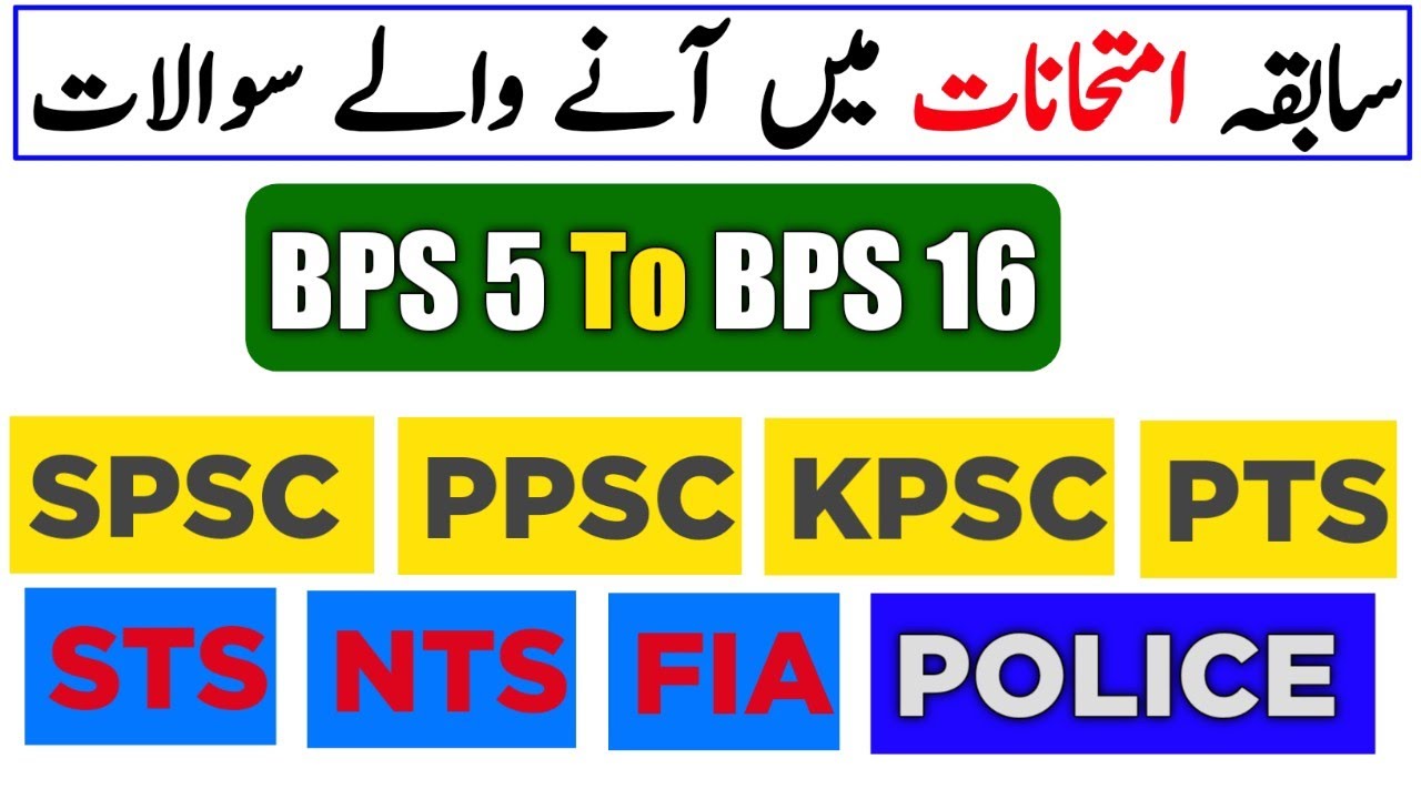 Past Papers Of SPSC PPSC FPSC Police FIA Customs BPS 05 To past-papers-of-spsc-ppsc-fpsc-police-fia-customs-bps-05-to
