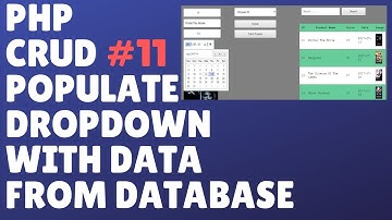 PHP And MySQL CRUD (Insert,Update,Delete) - PART 11 - POPULATE DROPDOWN WITH DATA FROM DATABASE