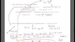 12 5 Equations of Lines and Planes part 1