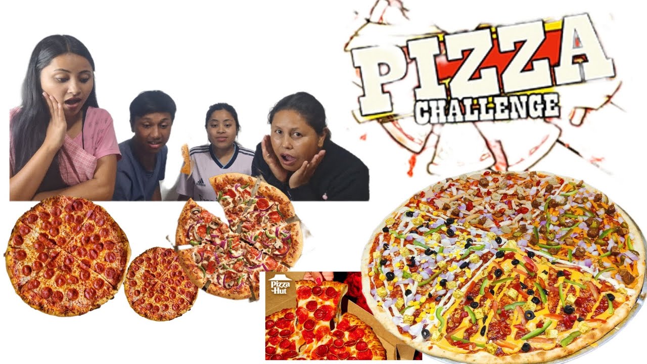 pizza challenge || pizza hut  🍕 😋|| fun&crazy challenge 😋 👌 I| @SherilinKhongwarchannel