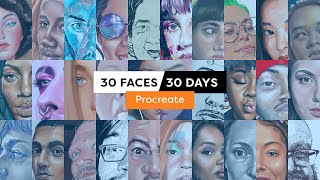 30 Faces/30 Days - Procreate (2021)