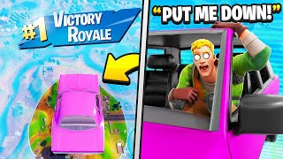 I Trolled Him With FLYING CARS Glitch - Fortnite