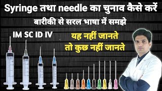 Selection of Syringe and needle | Different type of syringes | Different type of syrings and needles