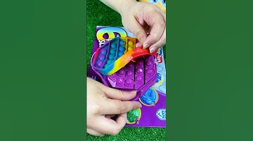 ASMR Kinetic Sand and Slime Mix :  Pop It #slime #asmr