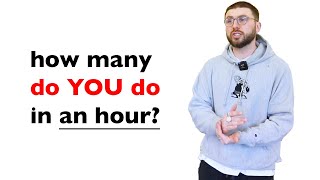 How many items do you upload in ONE hour?