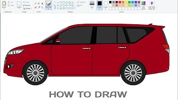 How to draw TOYOTA INNOVA CRYSTA Car | Drawing TOYOTA INNOVA using Ms Paint | How to draw a Car.