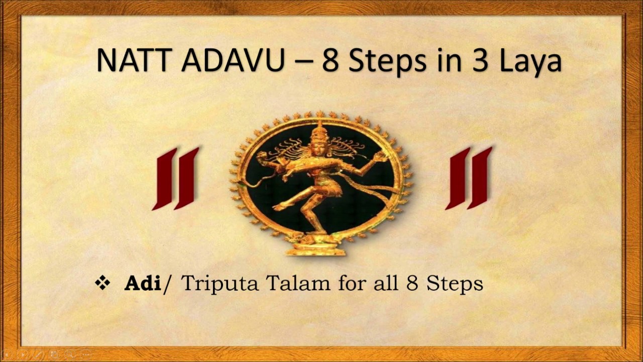 Bharatanatyam Adavus-Natt Adavu 1-8- Kalakshetra Style- Learn & Practise-with Talam and SolluKattu