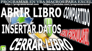 49 ❤️ Como ABIR LIBRO EXCEL Compartido 🔥 COPIAR Datos 🥇 GUARDAR ⭐️ CERRAR LIBRO en EXCEL VBA
