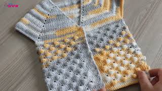 Crochet Baby Sweater Pattern 🎉🎉 Fıstık Model Bebek Yeleği Yapılışı