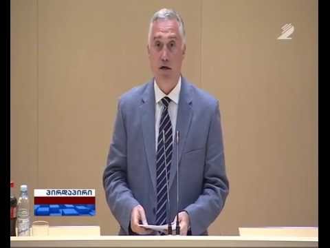 ზვიად ძიძიგურის გამოსვლა პარლამენტის პლენარულ სხდომაზე