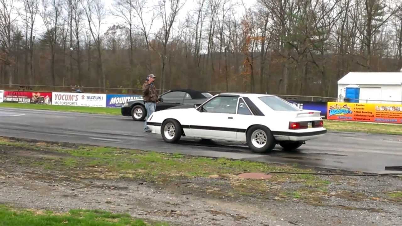 Cobra Mustang vs Fox Body Mustang Quarter Mile YouTube