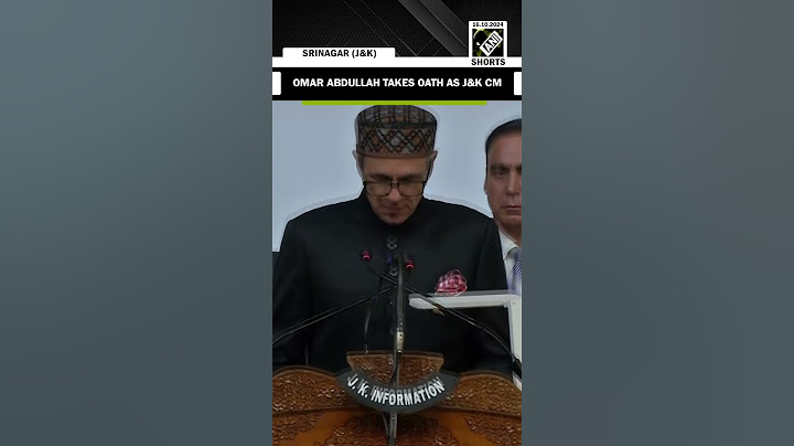 Omar Abdullah takes oath as first Chief Minister of UT of J&K in Srinagar